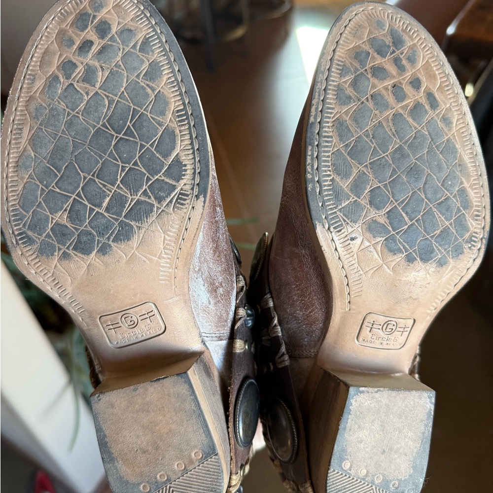 Circle G Brown Ankle Boots with Decorative Strap - Picture 5 of 5